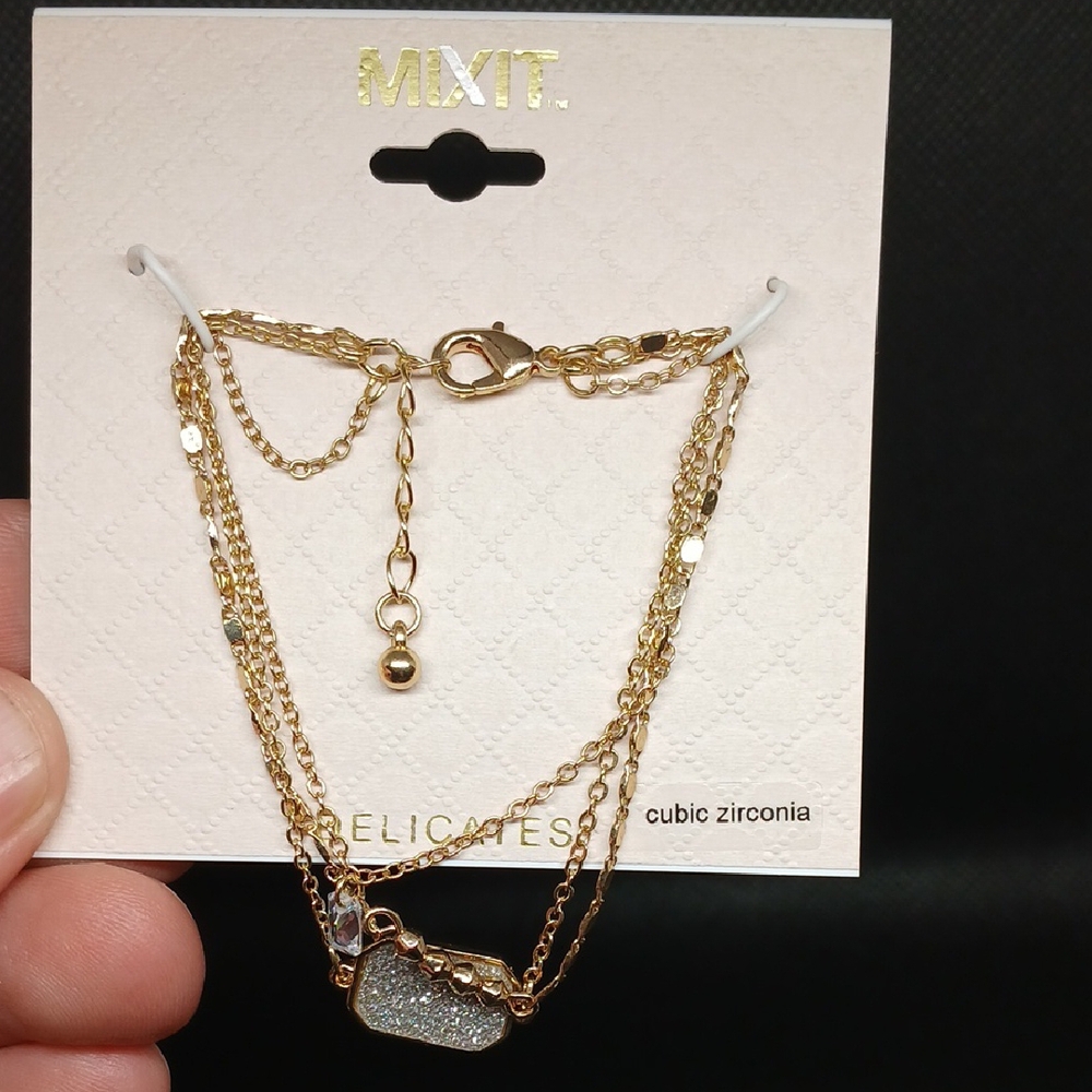 Mixit Gold Cubic Zirconia Bracelet